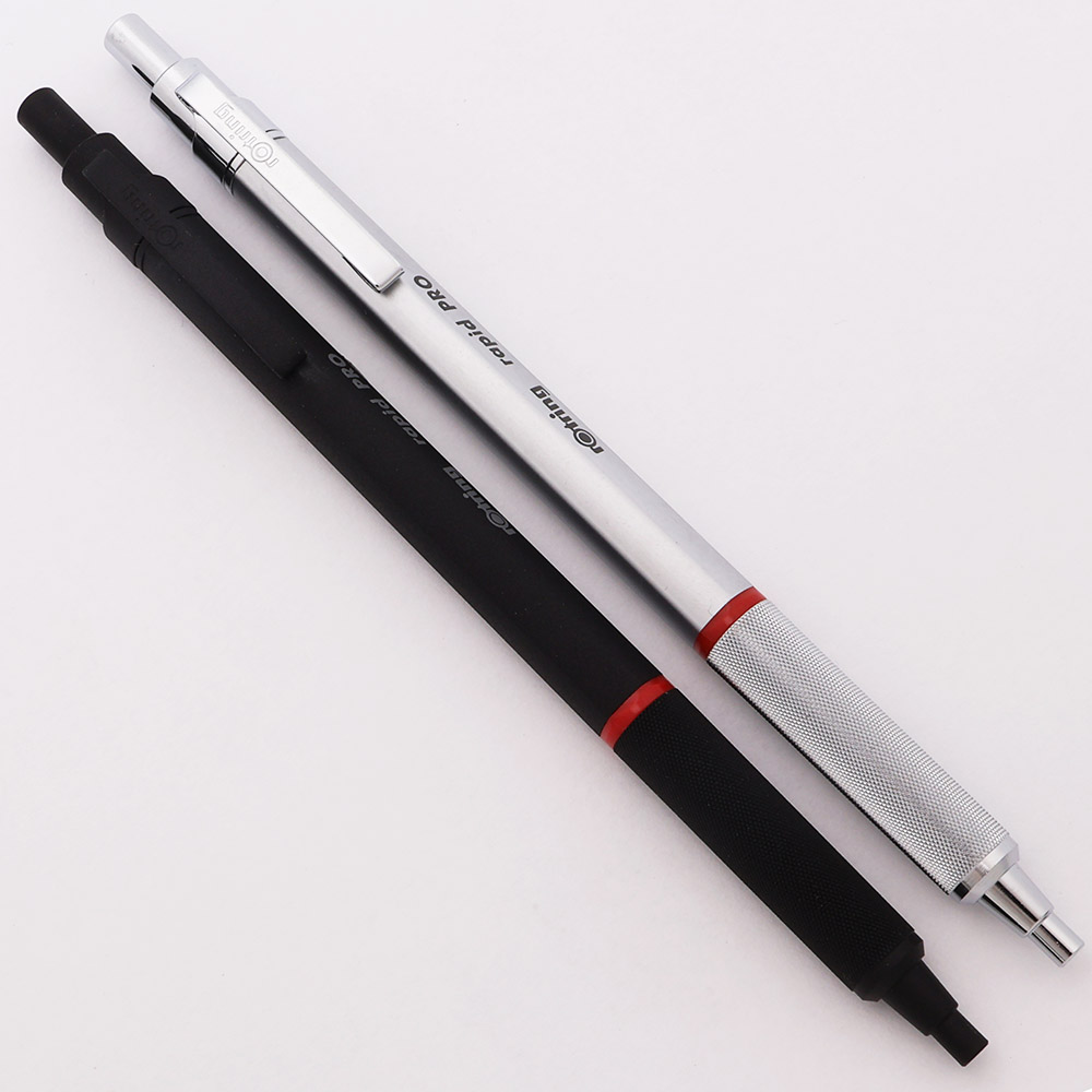 Rotring Rapid Pro Ballpoint Pens Silver or Black (New, Works Well